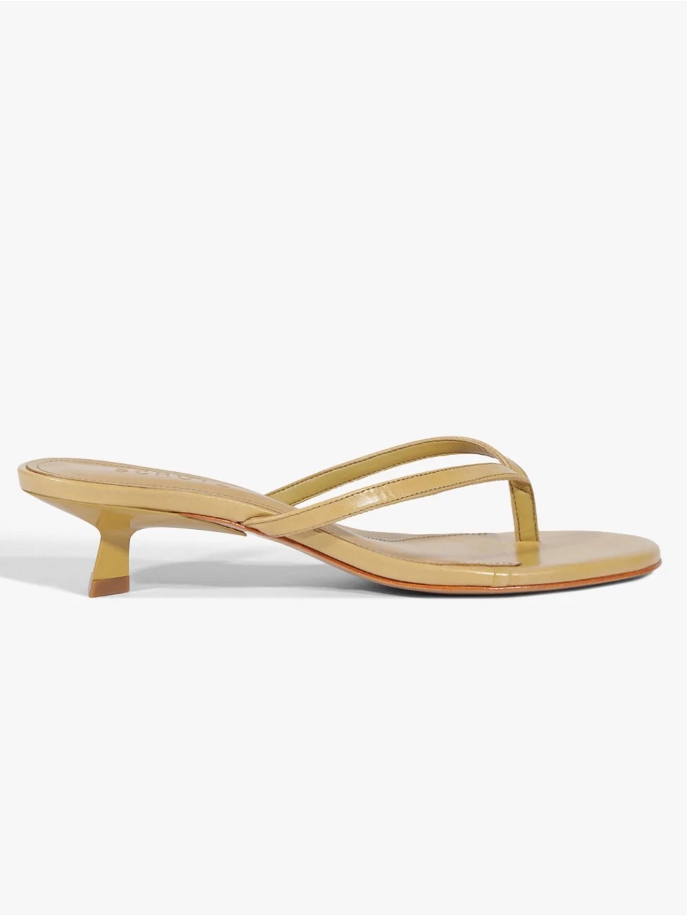 Schutz Carolyn Leather Sandal Ecru Olive Size 6.5